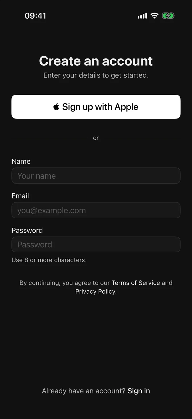 Sign Up