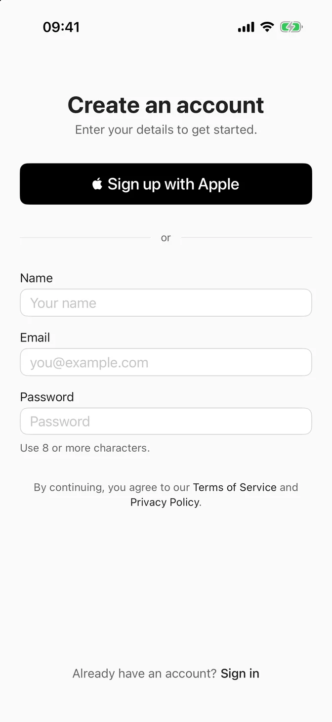 Sign Up