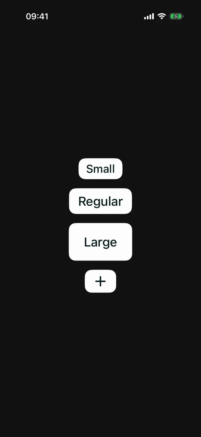 FLXButton sizes