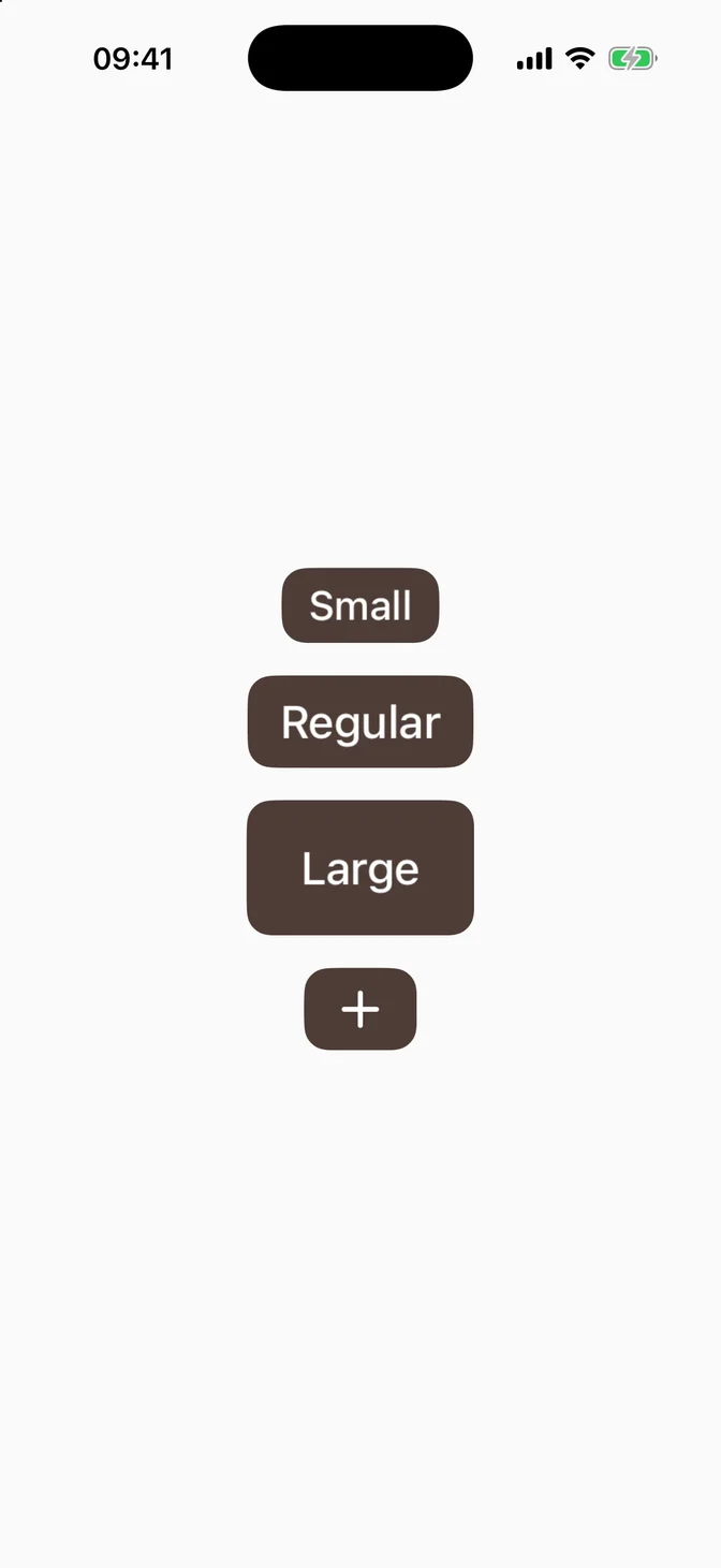 FLXButton sizes