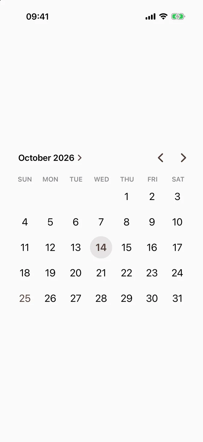 Date Picker for iOS - swiftui-flx