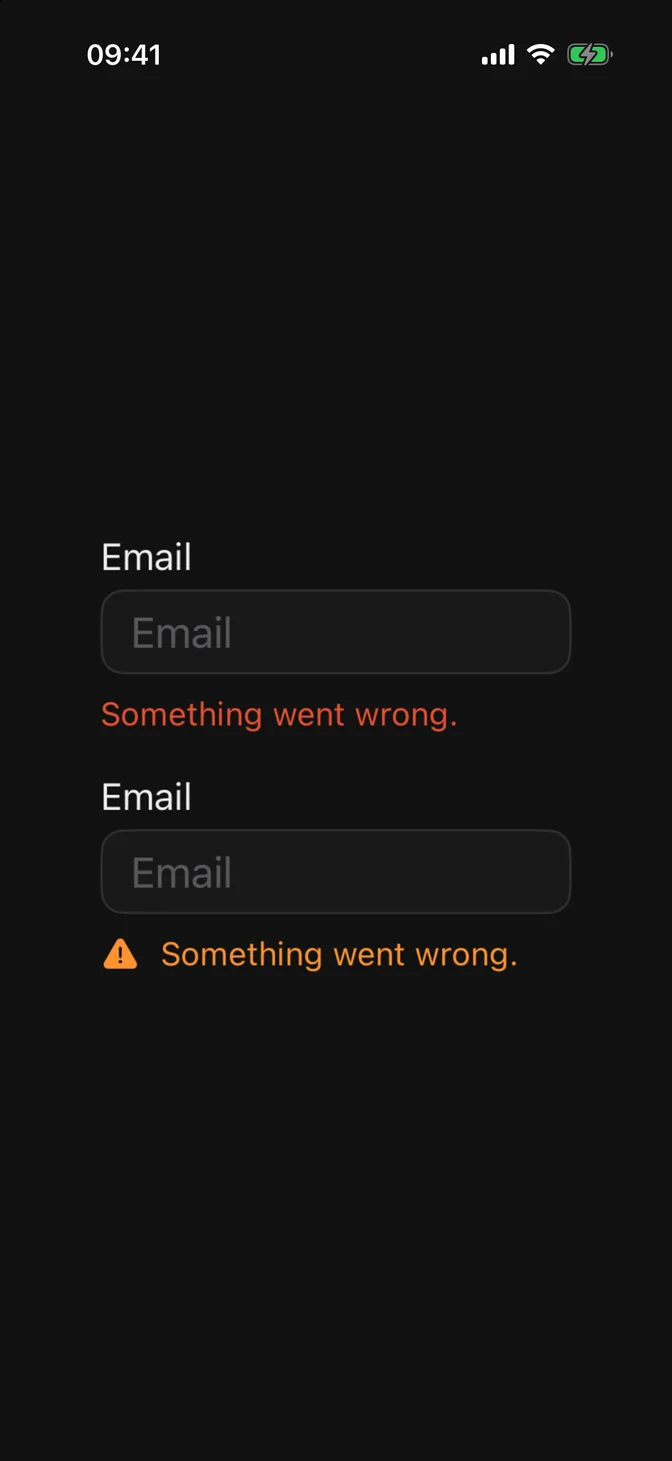 FLXFormField custom error styling