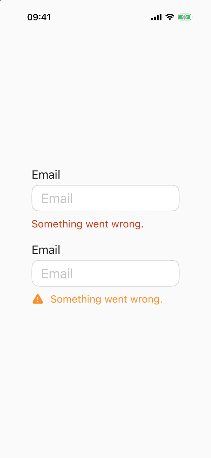 FLXFormField custom error styling