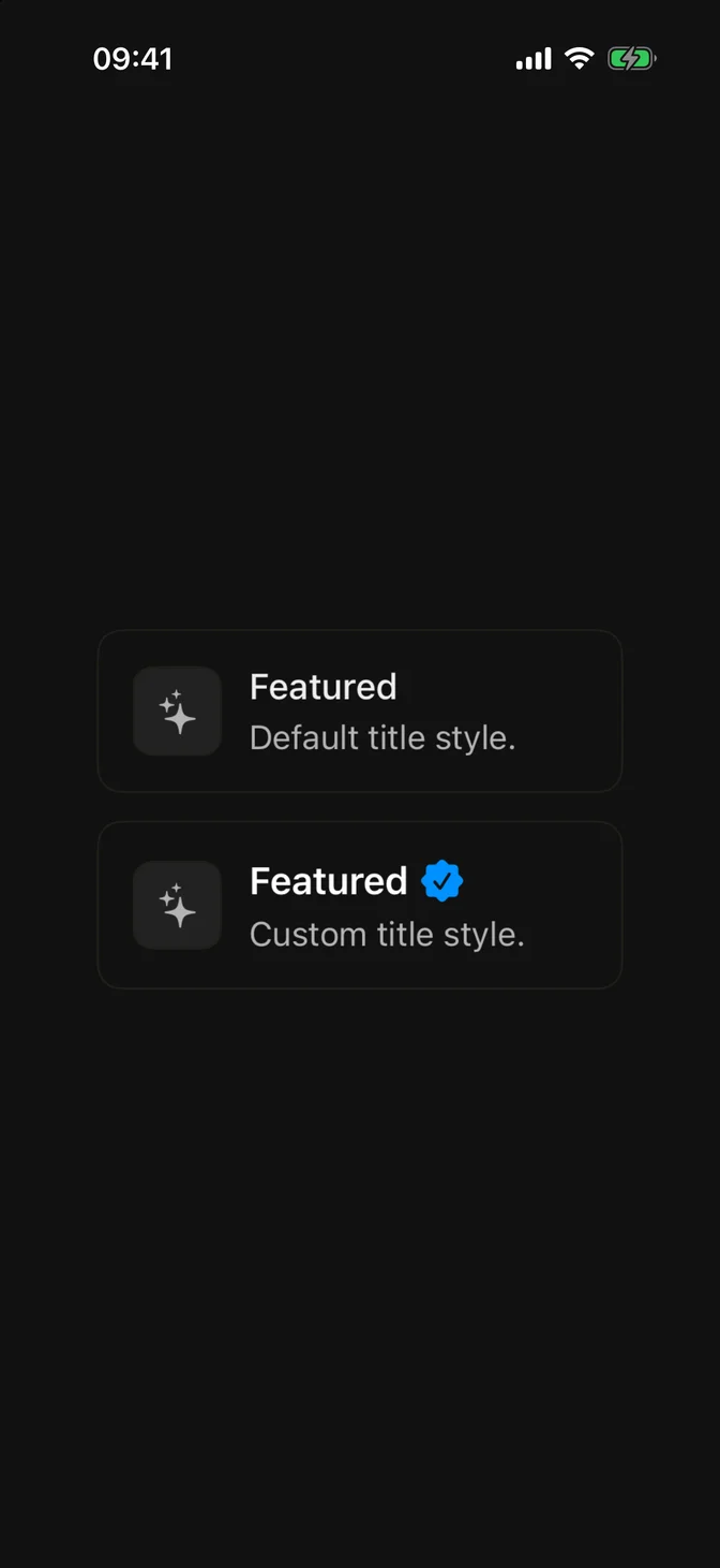 FLXItem custom styling