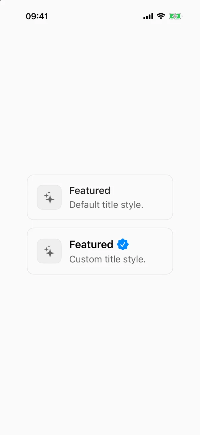 FLXItem custom styling