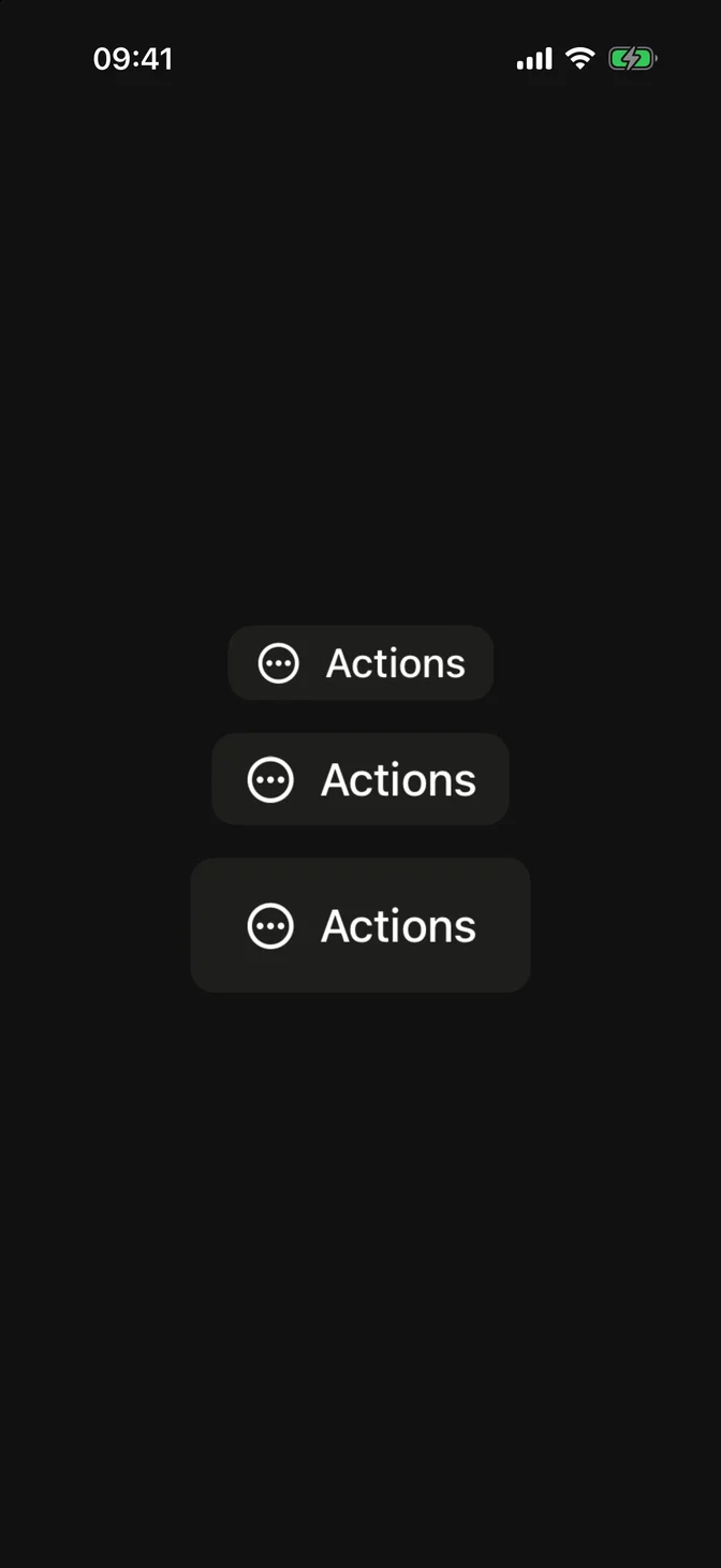 FLXMenu sizes