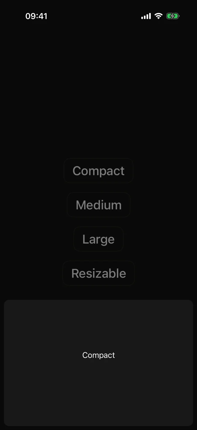 FLXSheet sizes