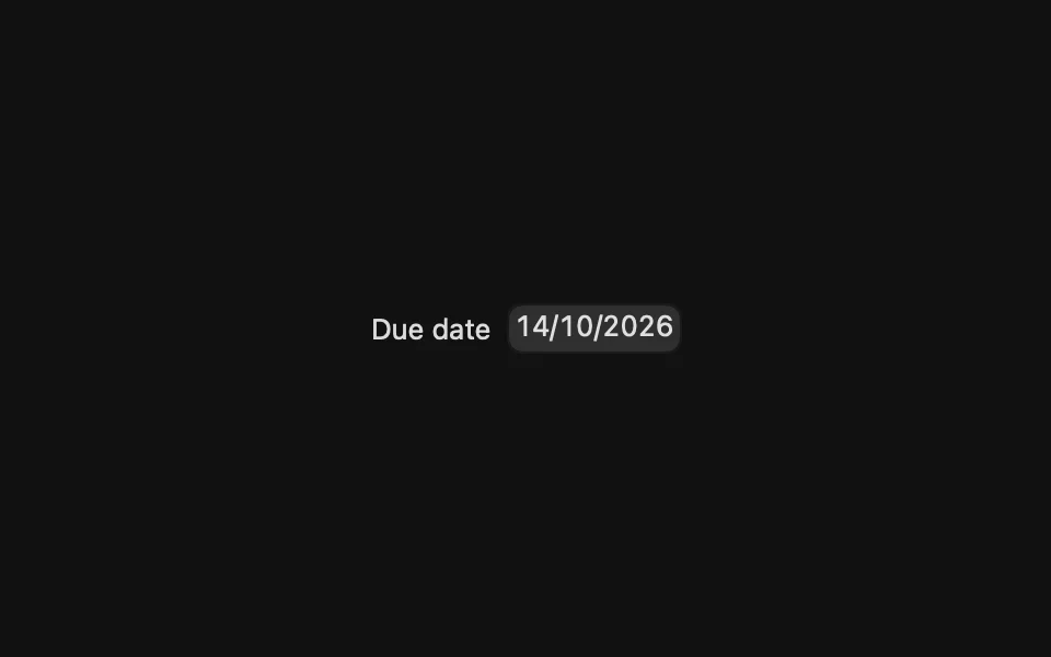 Date field without a stepper