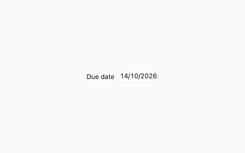 Date field without a stepper