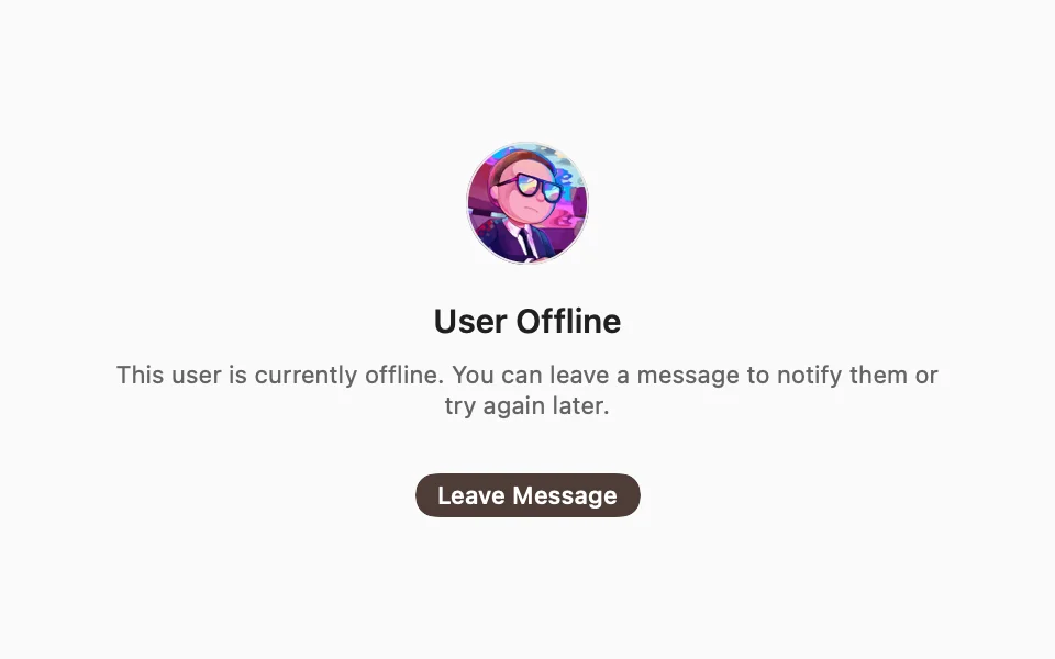 FLXEmpty with an avatar