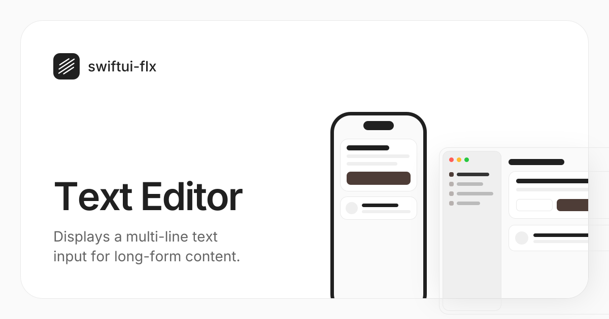 Text Editor for macOS - swiftui-flx