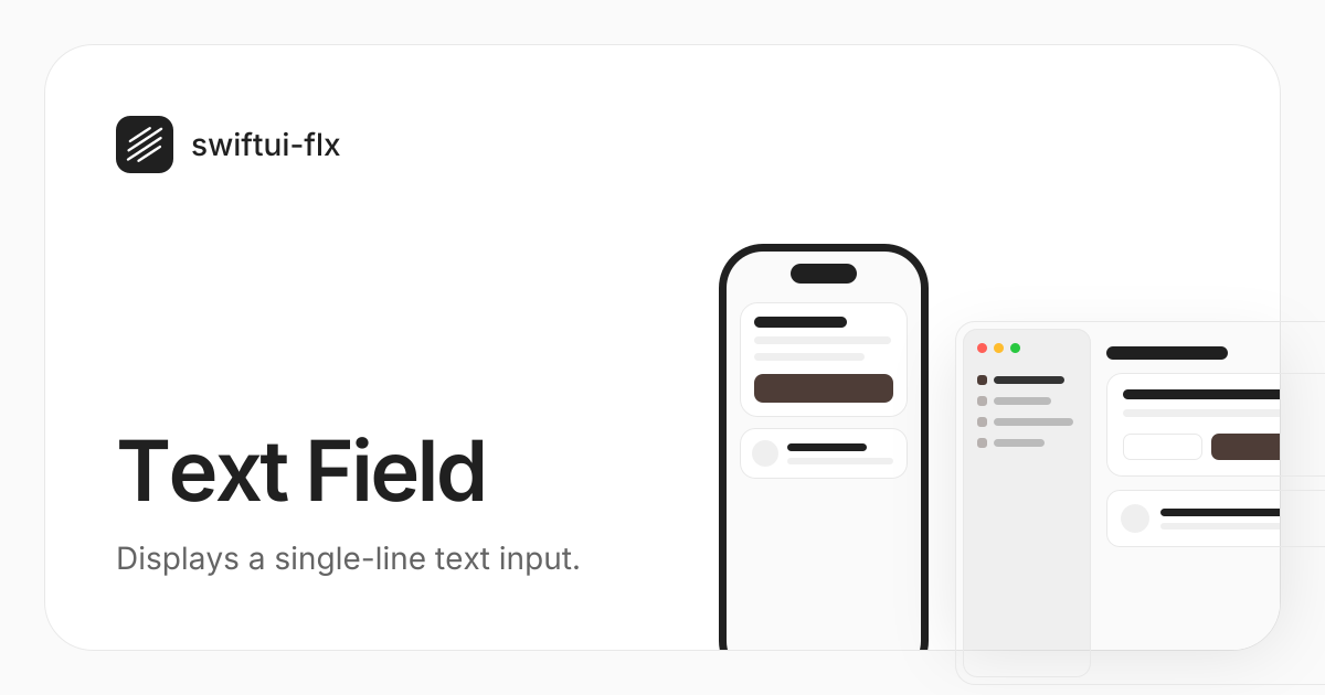 Text Field for macOS - swiftui-flx